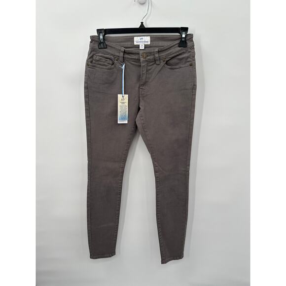 SOUTHERN TIDE NWT Gray Garment Dyed Skinny Jeans // 0 - Picture 3 of 10